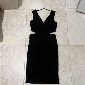 AFRM Black Cutout Midi Dress